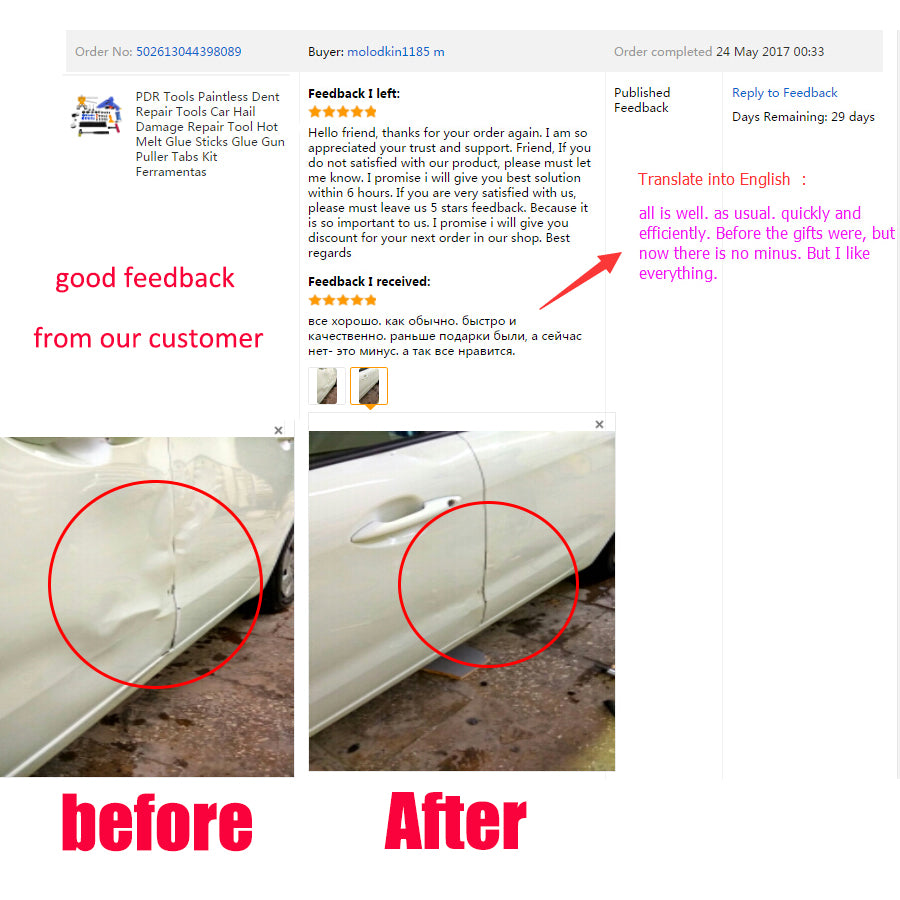 Paintless Dent Repair Kit for Cars and Appliances by HitMyNeed