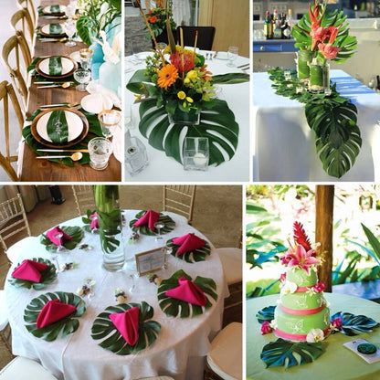 Palm Leaf Placemats Artificial Leaves (12 Pack) by HitMyNeed