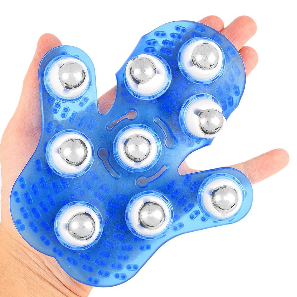Palm Massager with 9 Steel Roller Balls by HitMyNeed