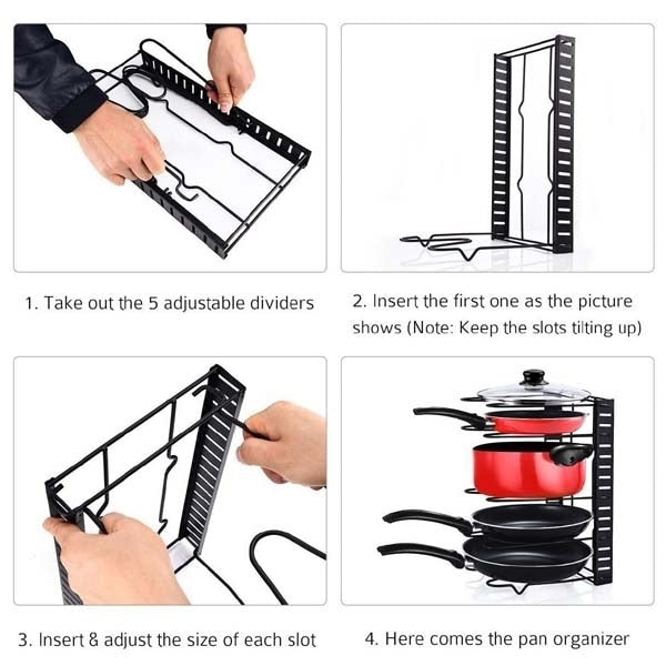 Pan Organizer Kitchen Storage Rack, 5-Tier by HitMyNeed