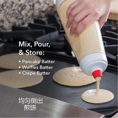 Pancake Batter Squeeze Bottle with Blender Ball by HitMyNeed