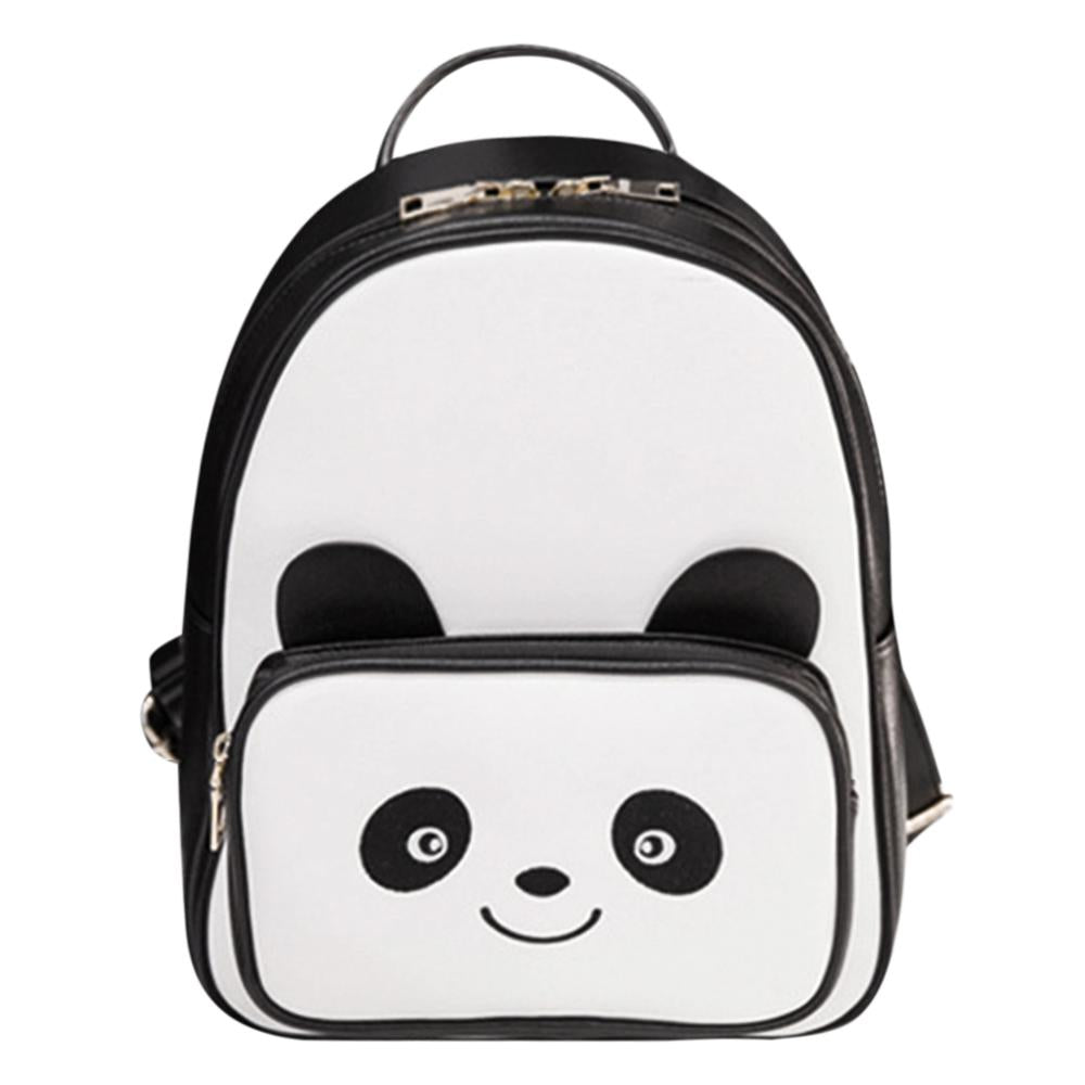 Panda Backpack Women's Casual PU Leather Bag by HitMyNeed