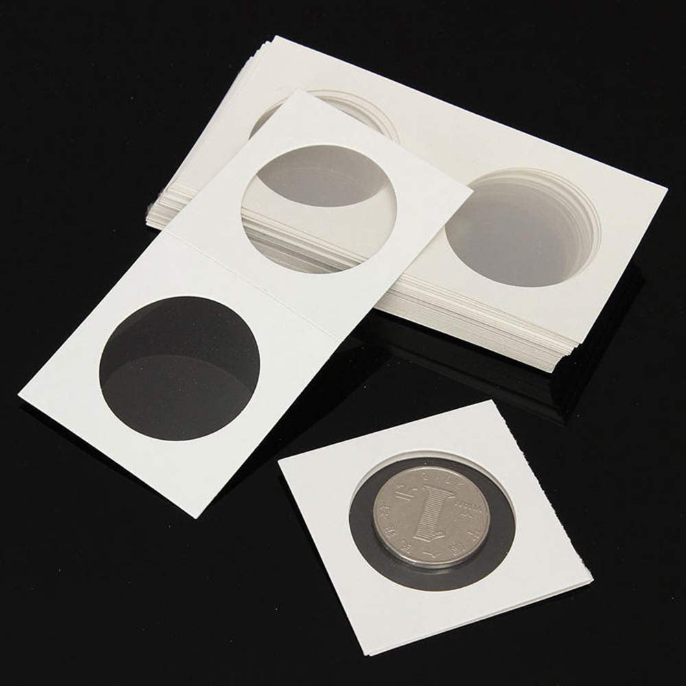 Paper Cardboard Coin Holders 100-Pack by HitMyNeed