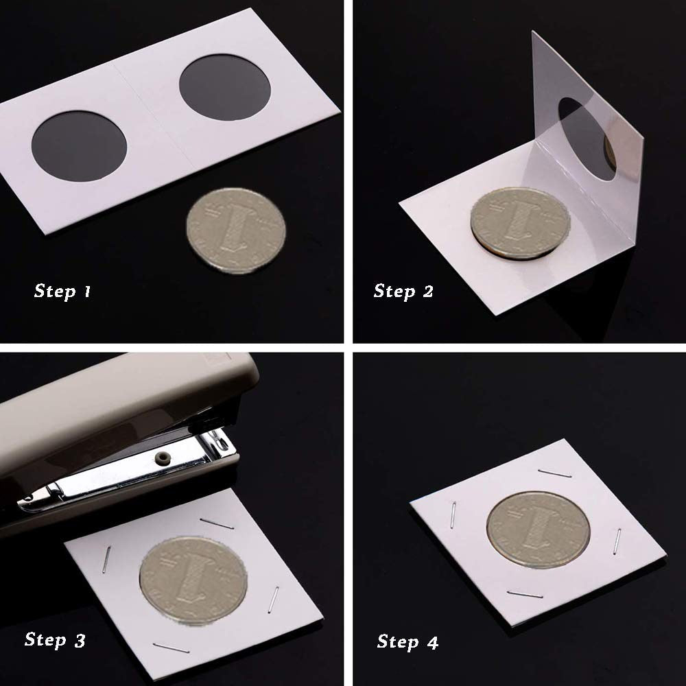 Paper Cardboard Coin Holders 100-Pack by HitMyNeed