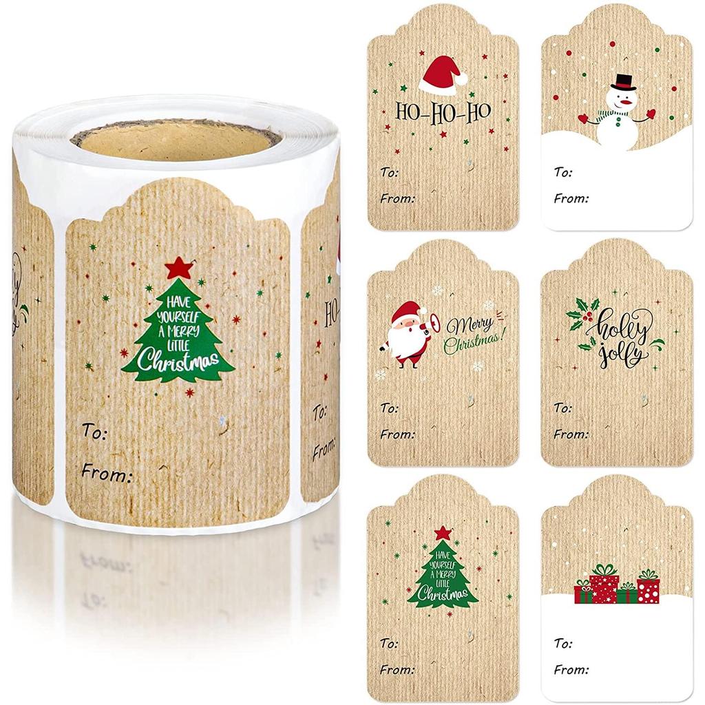 Paper Christmas Gift Sticker Labels, 300 Pack by HitMyNeed