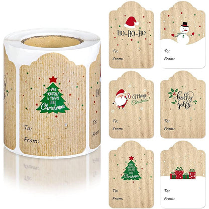 Paper Christmas Gift Sticker Labels, 300 Pack by HitMyNeed