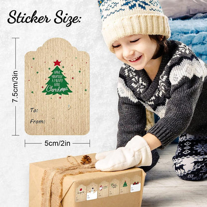 Paper Christmas Gift Sticker Labels, 300 Pack by HitMyNeed