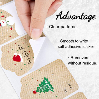 Paper Christmas Gift Sticker Labels, 300 Pack by HitMyNeed
