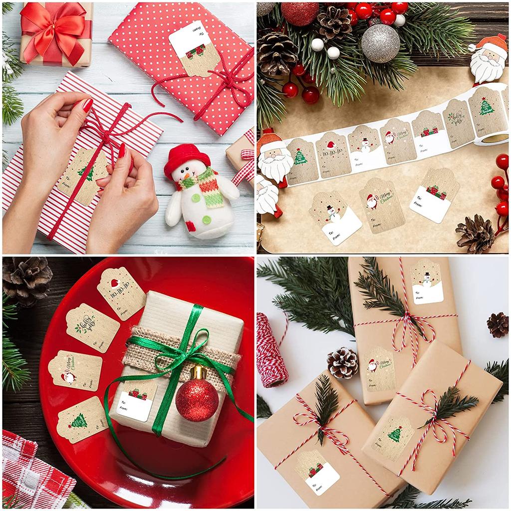 Paper Christmas Gift Sticker Labels, 300 Pack by HitMyNeed
