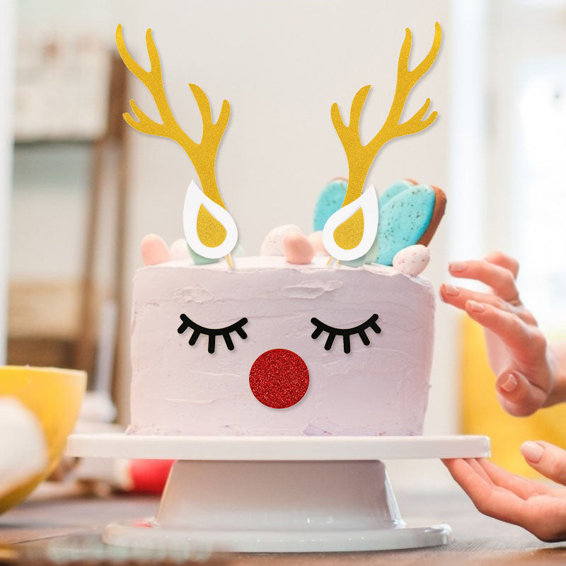 Paper Deer Antler Cake Topper Set by HitMyNeed