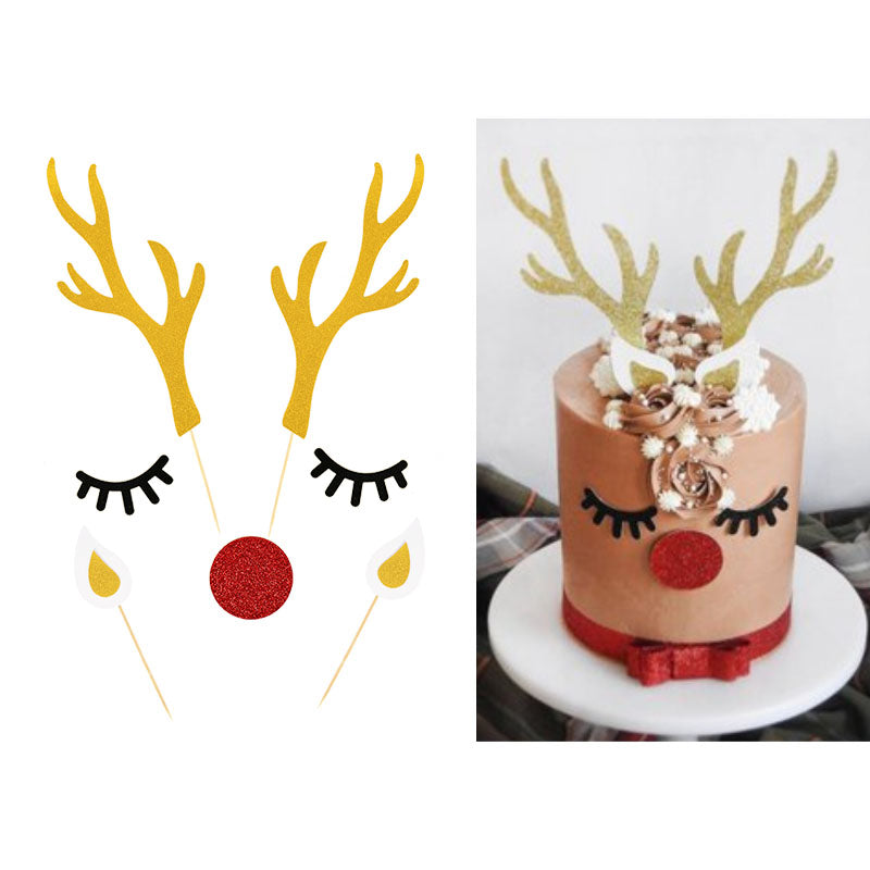 Paper Deer Antler Cake Topper Set by HitMyNeed