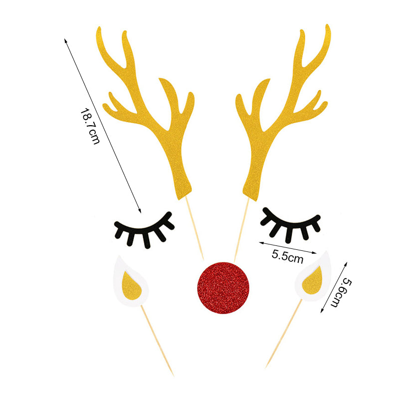 Paper Deer Antler Cake Topper Set by HitMyNeed
