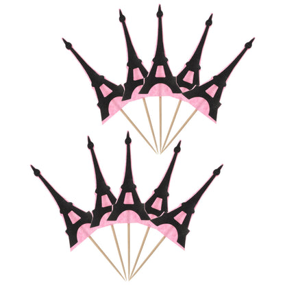 Paper Eiffel Tower Cake Toppers (Set of 12) by HitMyNeed