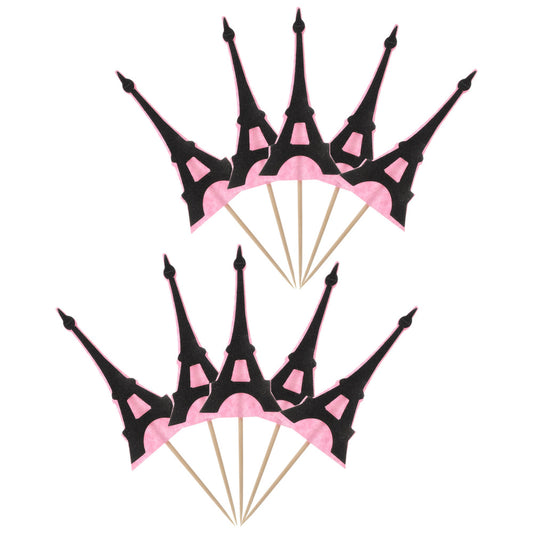 Paper Eiffel Tower Cake Toppers (Set of 12) by HitMyNeed