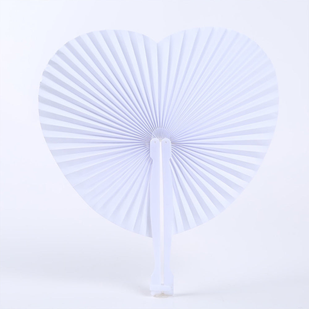 Paper Folding Hand Fans 30 Pack - Round & Heart Shapes 30pcs-366 by HitMyNeed