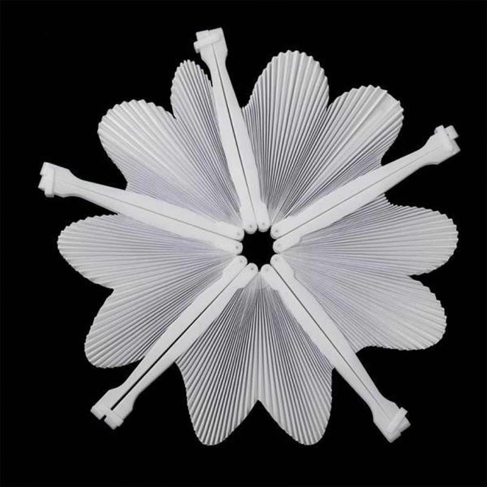 Paper Folding Hand Fans 30 Pack - Round & Heart Shapes by HitMyNeed