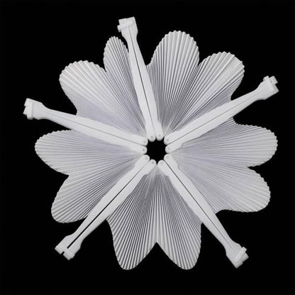 Paper Folding Hand Fans 30 Pack - Round & Heart Shapes by HitMyNeed
