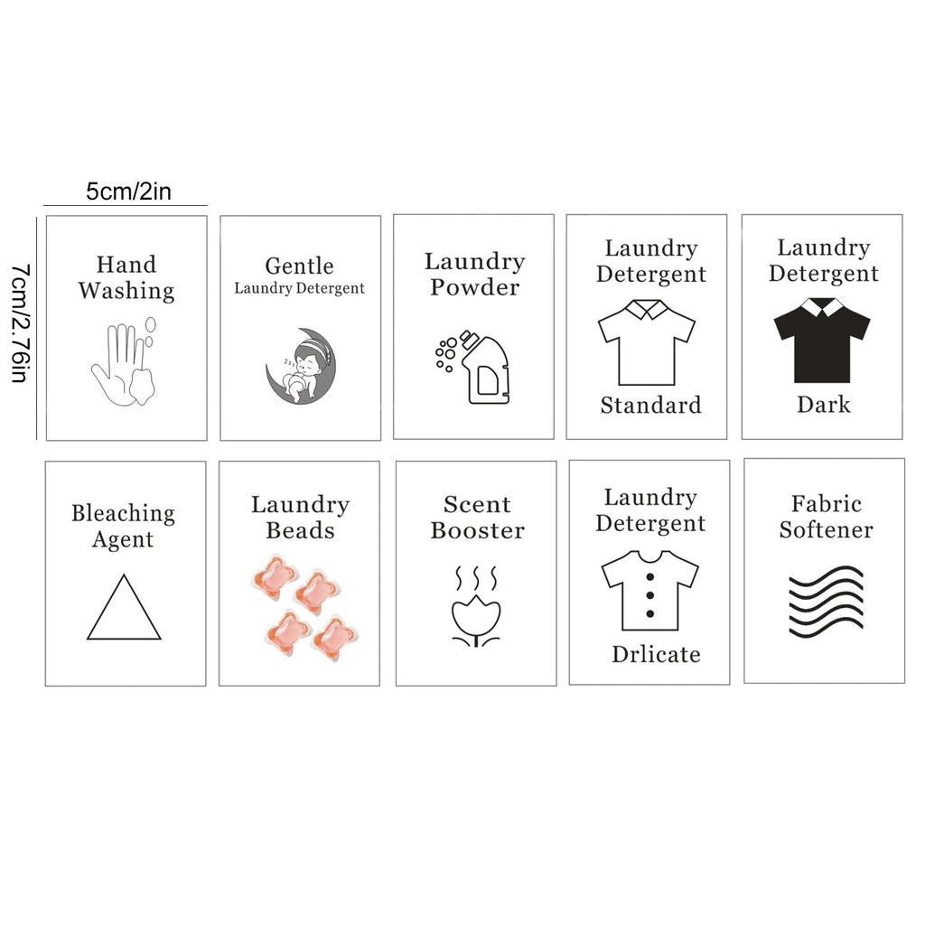 Paper Laundry Jar Labels Set (10 Pieces) by HitMyNeed