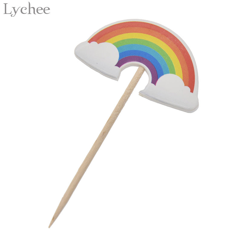Paper Rainbow Cupcake Toppers Set (24 Pieces) by HitMyNeed