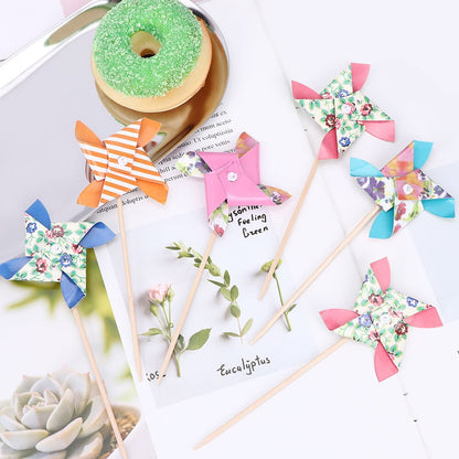 Paper Windmills Party Decorations Set of 24 by HitMyNeed
