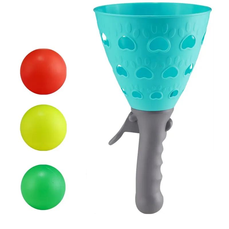 Parent-Child Ball Launcher & Catch Net Outdoor Set by HitMyNeed