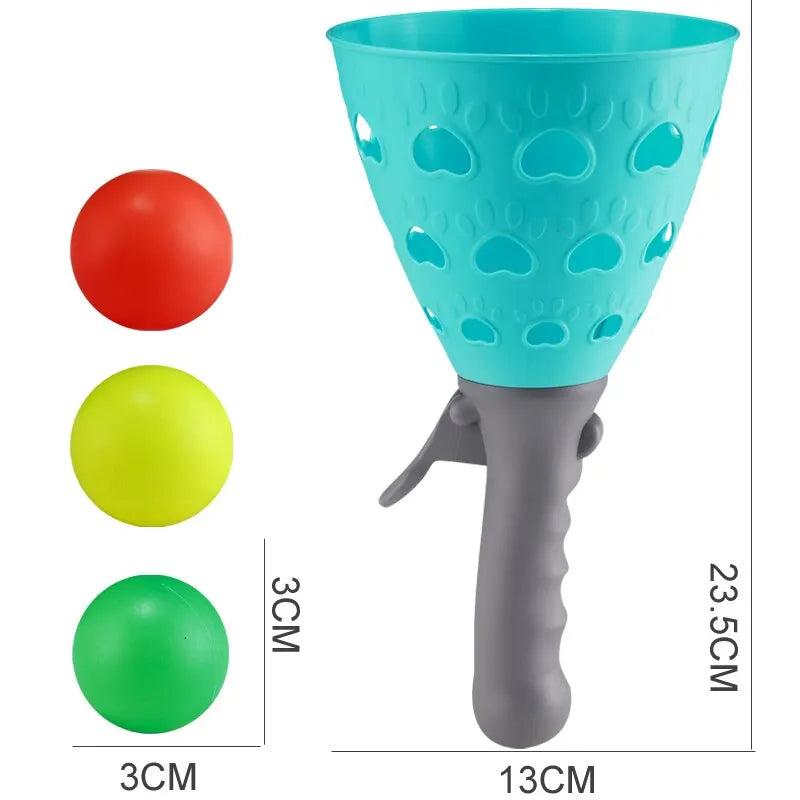 Parent-Child Ball Launcher & Catch Net Outdoor Set by HitMyNeed