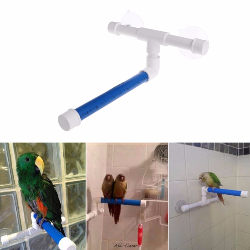 Parrot Shower Perch with Suction Cups by HitMyNeed