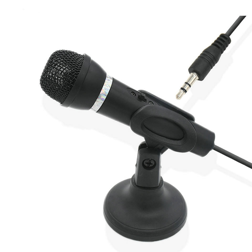 PC Condenser Microphone with Stand, 3.5mm Jack by HitMyNeed