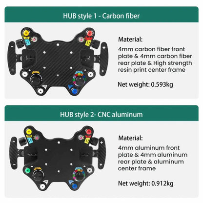 PC Sim Racing Wheel with LED Hub & Magnetic Paddles by HitMyNeed