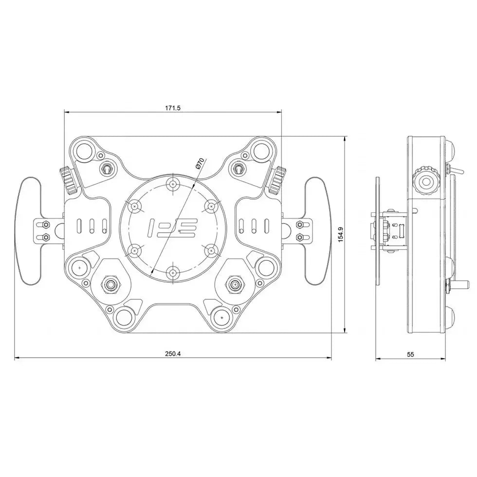 PC Sim Racing Wheel with LED Hub & Magnetic Paddles by HitMyNeed