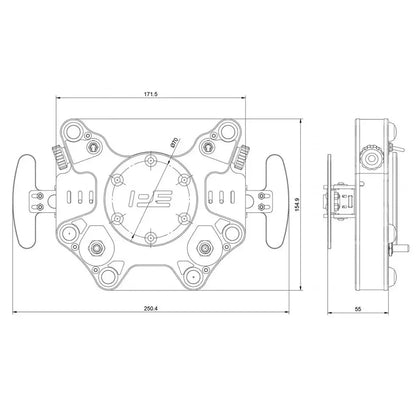 PC Sim Racing Wheel with LED Hub & Magnetic Paddles by HitMyNeed