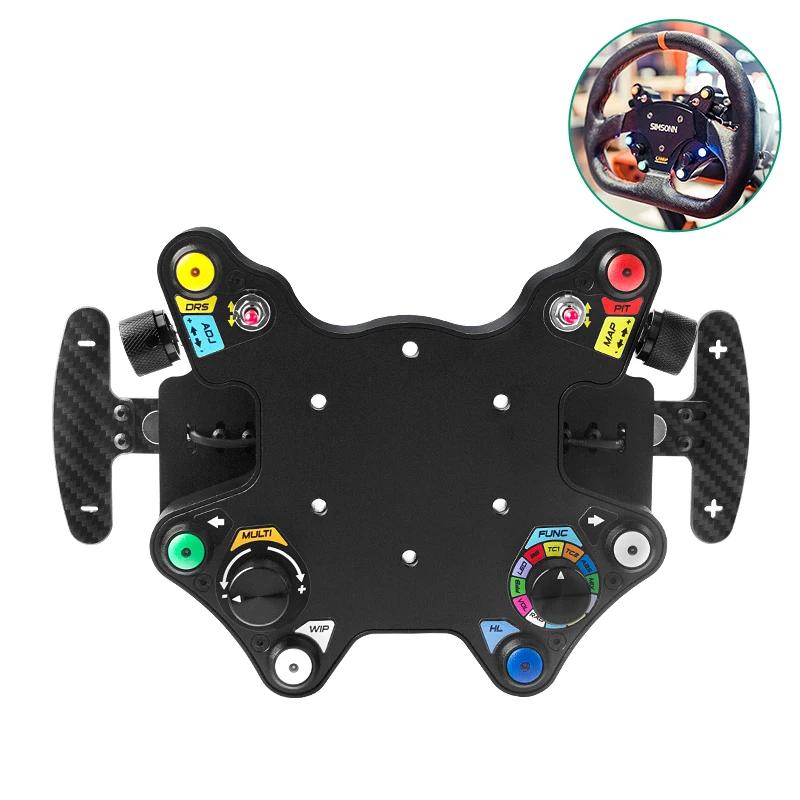 PC Sim Racing Wheel with LED Hub & Magnetic Paddles CNC Aluminum by HitMyNeed