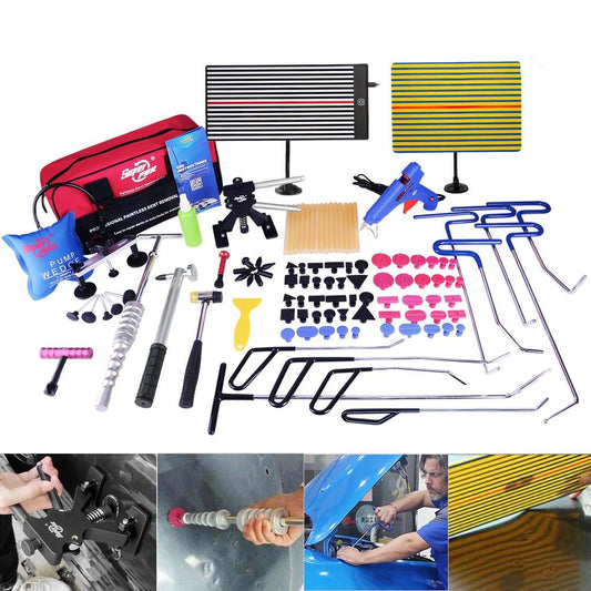 PDR Spring Steel Dent Repair Kit with Rods & Pullers by HitMyNeed