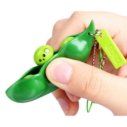 Pea Face Emoji Stress Relief Keychain by HitMyNeed