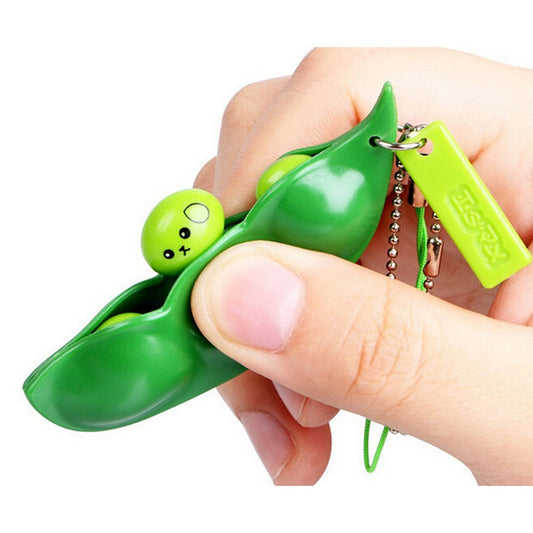 Pea Face Emoji Stress Relief Keychain by HitMyNeed