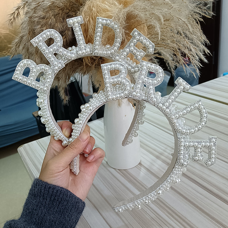 Pearl Bride To Be Headband for Bachelorette Party by HitMyNeed