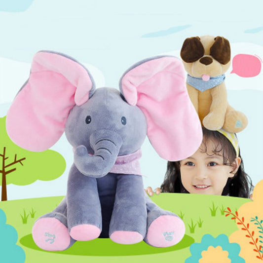 Peek A Boo Elephant Musical Plush Toy 30cm by HitMyNeed