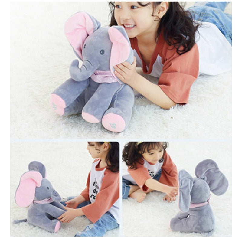 Peek A Boo Elephant Musical Plush Toy 30cm by HitMyNeed
