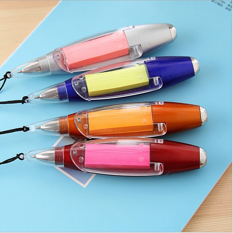 Pen Flashlight with Sticky Notes - Pack of 10 by HitMyNeed