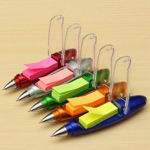 Pen Flashlight with Sticky Notes - Pack of 10 by HitMyNeed