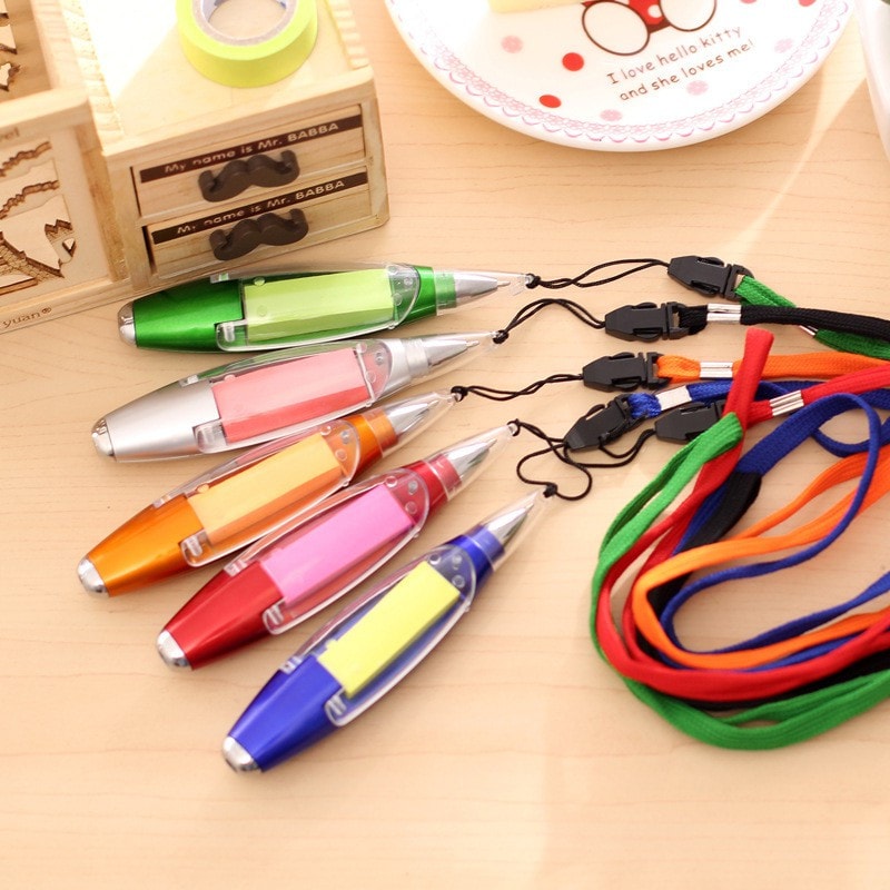 Pen Flashlight with Sticky Notes - Pack of 10 by HitMyNeed