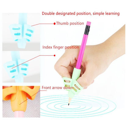Pencil Grips for Kids 3-Pack - Writing Training Aids by HitMyNeed