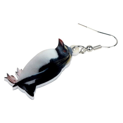 Penguin Dangle Earrings for Women, Acrylic Jewelry by HitMyNeed