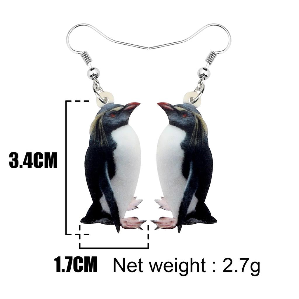Penguin Dangle Earrings for Women, Acrylic Jewelry by HitMyNeed
