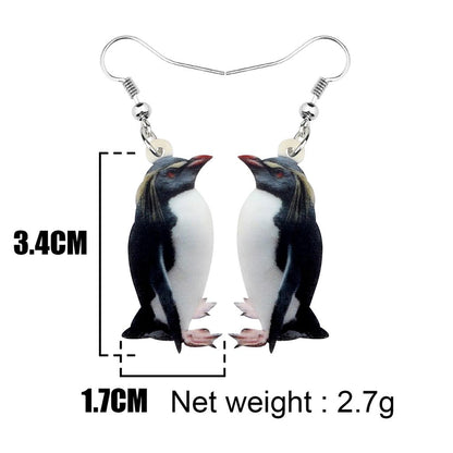 Penguin Dangle Earrings for Women, Acrylic Jewelry by HitMyNeed