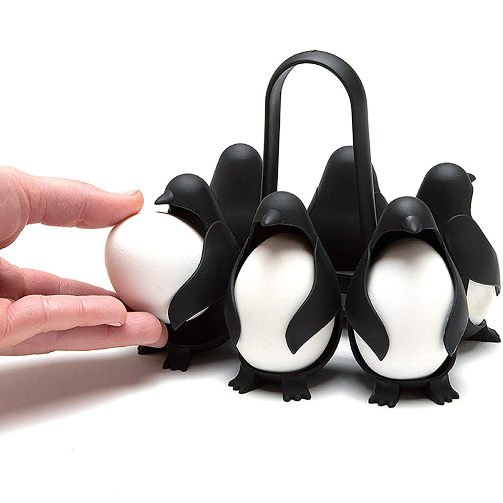 Penguin Egg Holder for Boiling, 6-Egg Rack by HitMyNeed