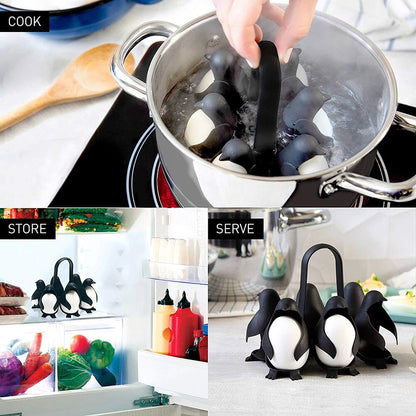 Penguin Egg Holder for Boiling, 6-Egg Rack by HitMyNeed