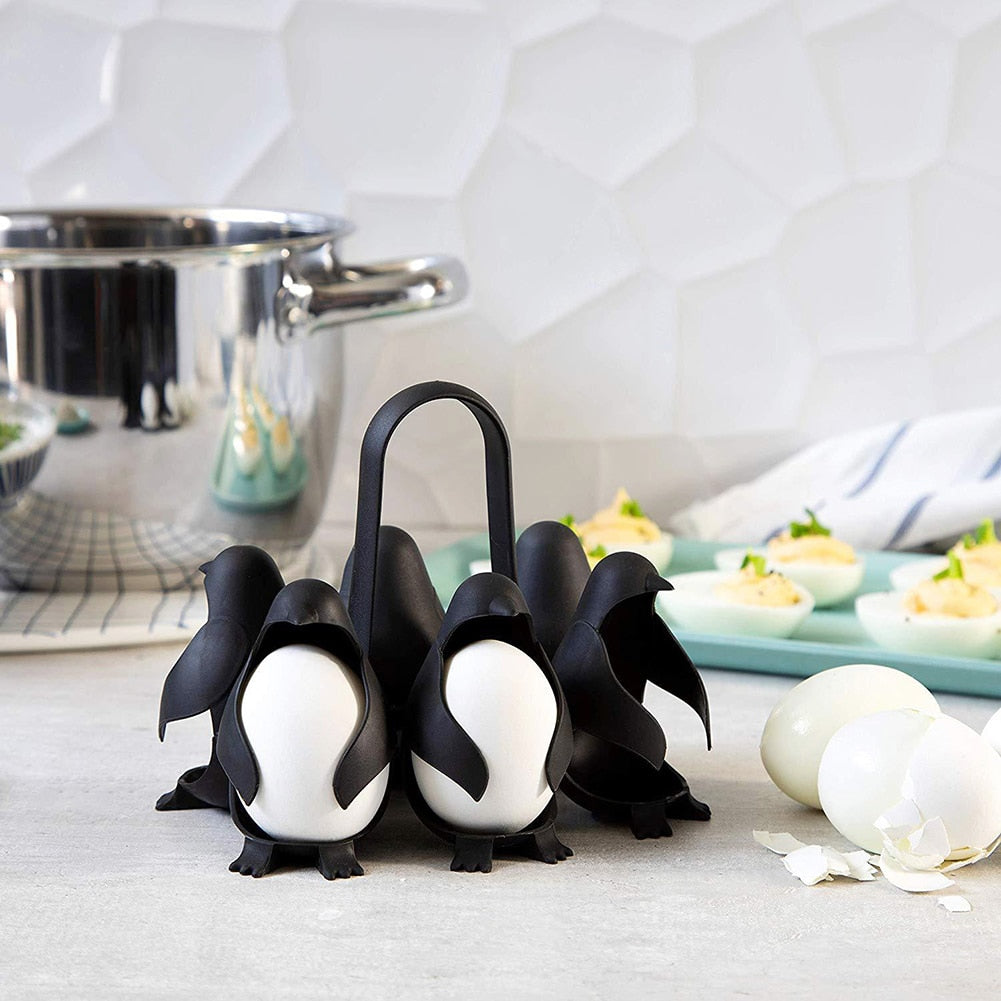Penguin Egg Holder for Boiling, 6-Egg Rack by HitMyNeed