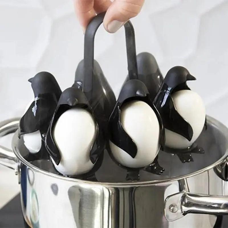 Penguin Egg Holder & Steamer with Fridge Organizer by HitMyNeed