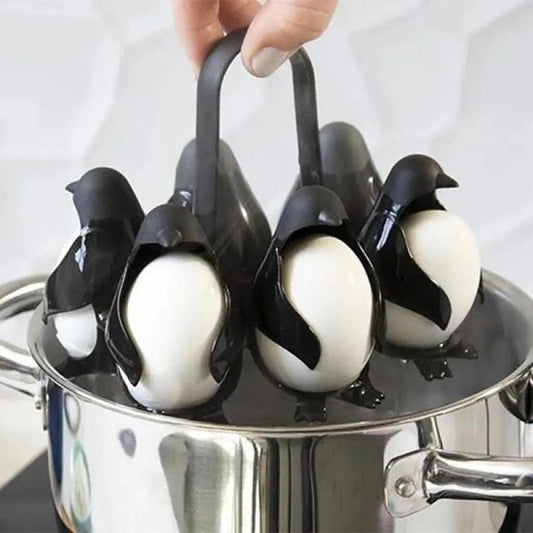 Penguin Egg Holder & Steamer with Fridge Organizer by HitMyNeed
